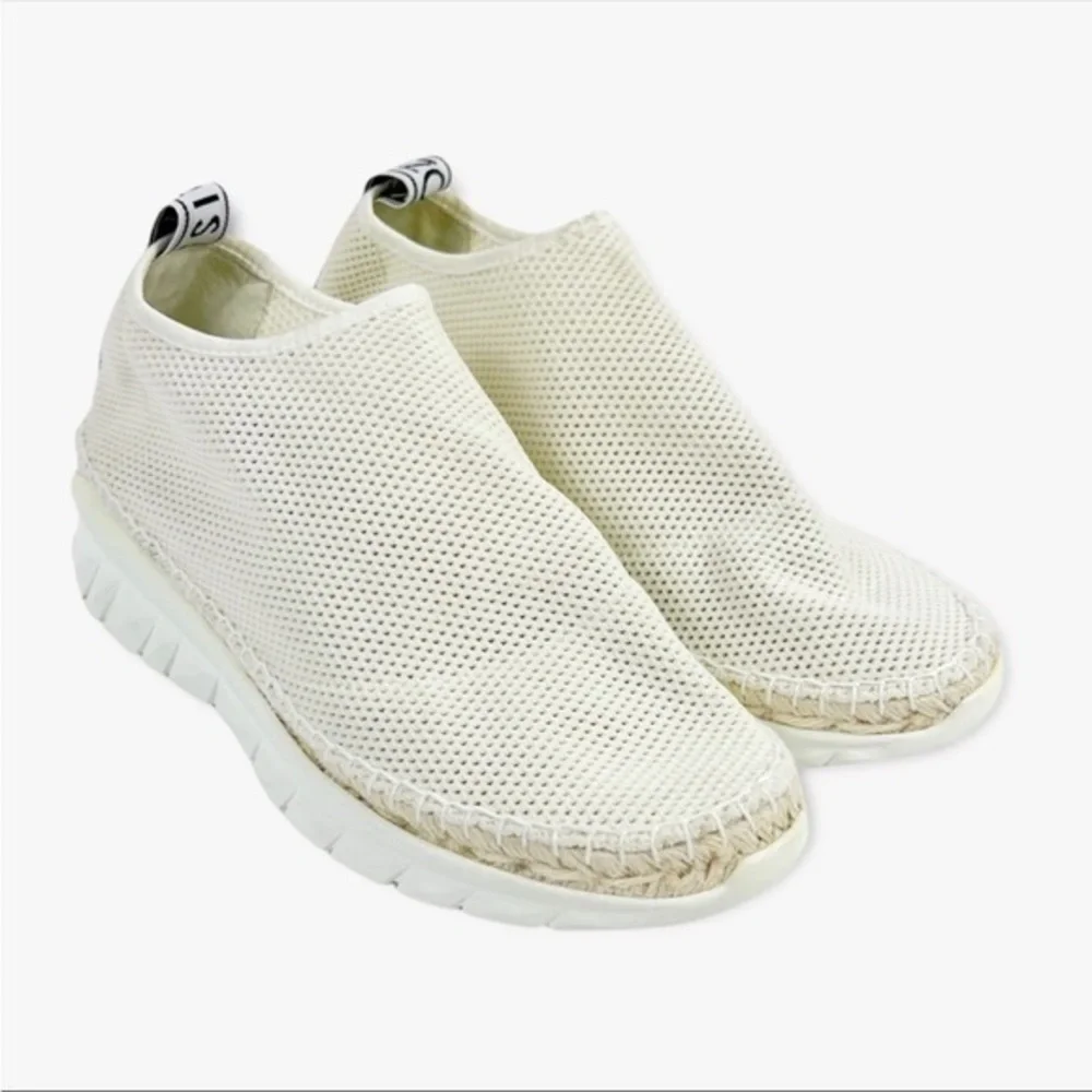 KENZO K-lastic Espadrilles Sneakers Platform Mesh Of White Ivory Size 37   5.5